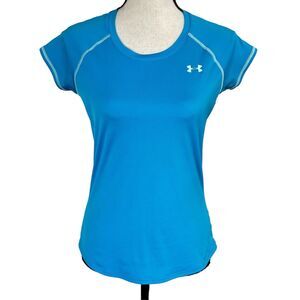 Under Armour Small Semi-Fitted Top Heat Gear Round Neck Stretch Quick Dry Womens
